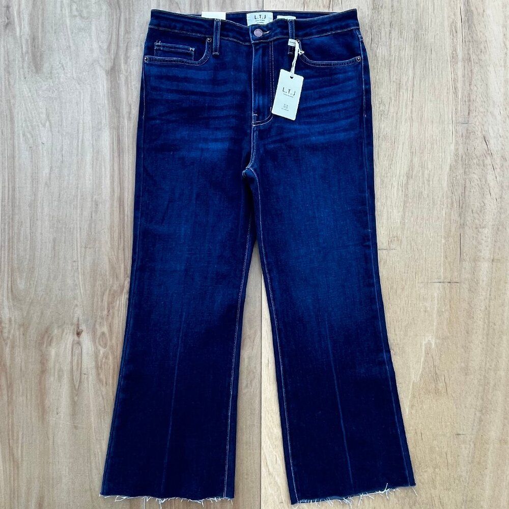 LETTERS TO JULIET LTJ SICILY DARK CROP Women’s Wide Leg Stretch Jeans sz 31 NWT